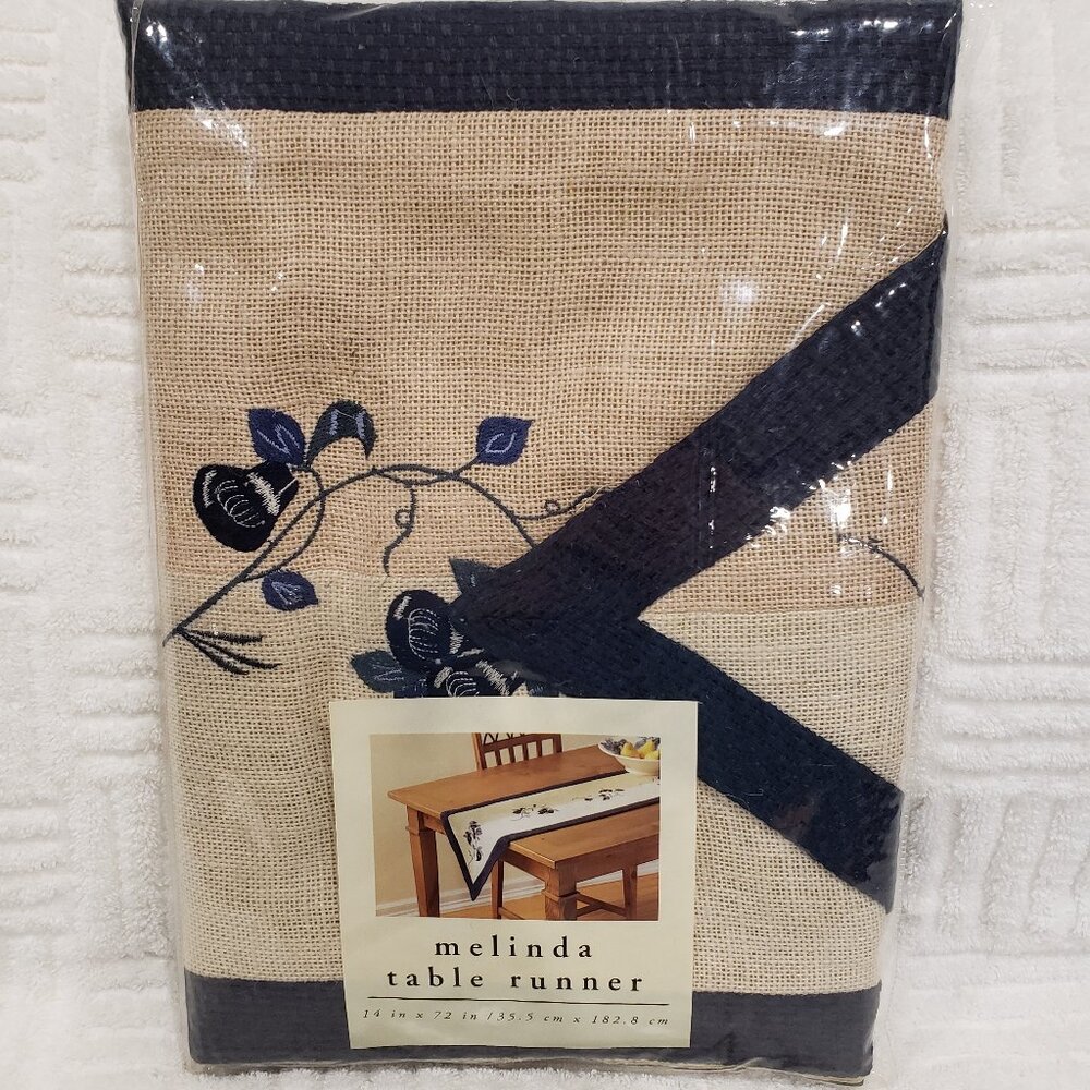 NEW Pier 1 Imports Embroidered Floral Table Runner